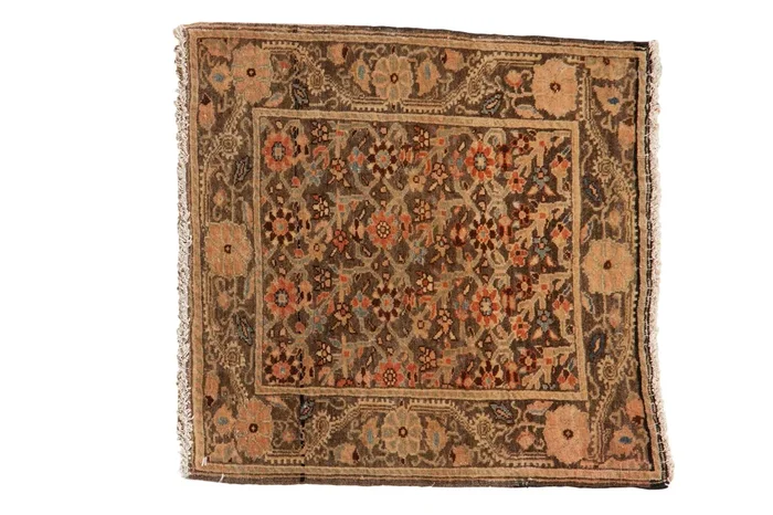 1.5×2 Vintage Fine Distressed Farahan Sarouk Square Rug Mat