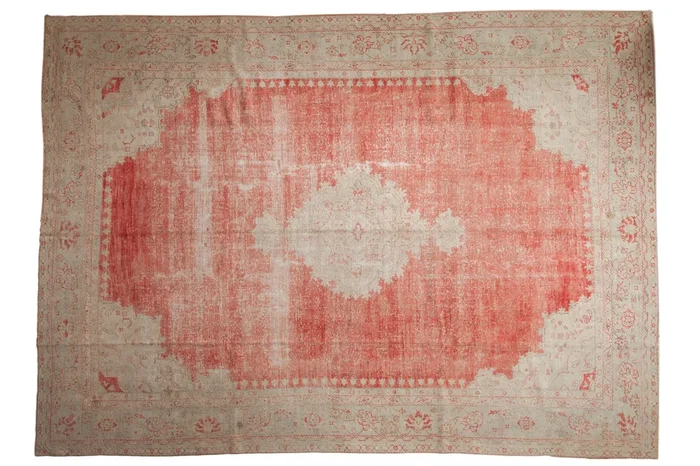 10×14 Vintage Distressed Oushak Carpet
