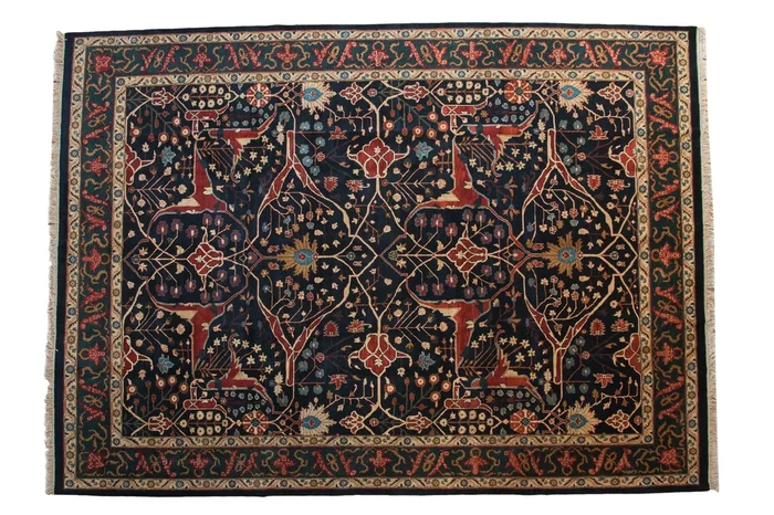 10×14 Vintage Indian Bijar Design Carpet