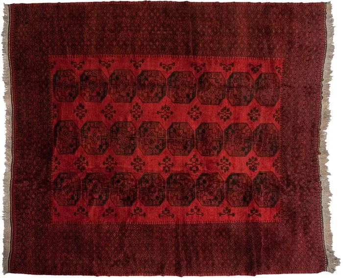 11.5×14 Vintage Afghani Ersari Design Carpet