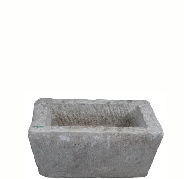 18″ Inch Long Hand Chiseled Stone Trough 24-4