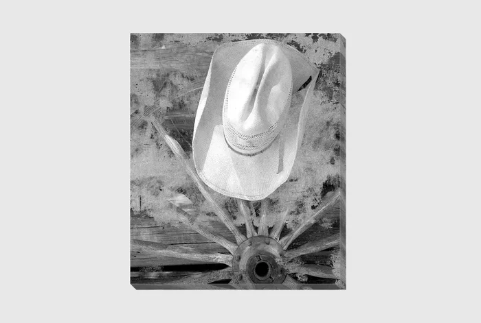 20X24 Cowboy Hat Rectangle Gallery Wrap Canvas | Canvas Art | Fashion | Photography | Made in the USA | Vertical