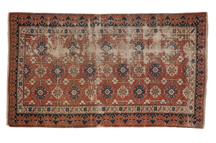 3.5×6 Antique Distressed Caucasian Rug