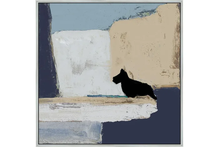 47X47 Abstract Figures I With Silver Frame | Framed Art | Print