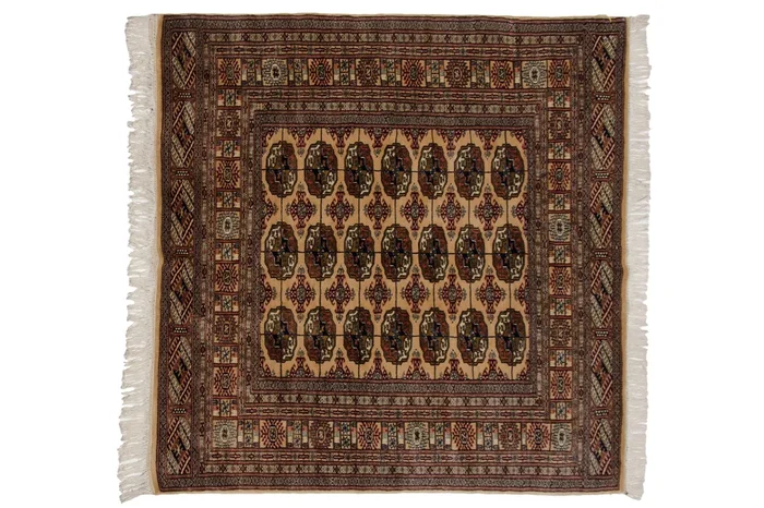 5×5.5 Vintage Fine Bokhara Square Rug