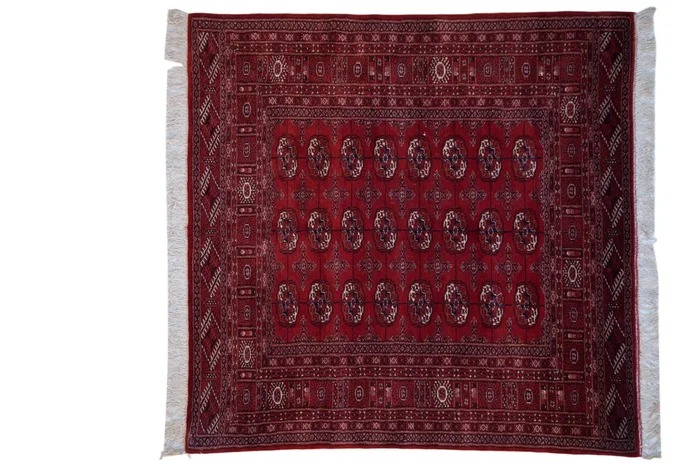 5×5.5 Vintage Fine Pakistani Bokhara Design Square Rug