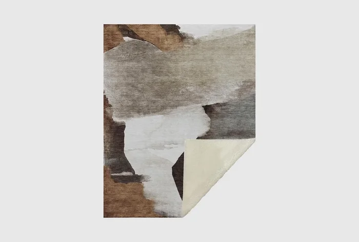 50″ X 70″ Taupe Libby Color Block Throw Blanket