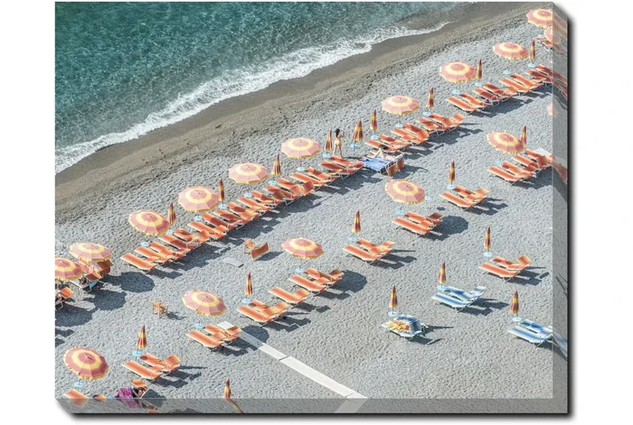 50X40 On Positano Time With Gallery Wrap Canvas | Made in the USA | Print | Canvas Art | Horizontal