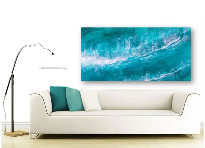 ‘EMERALD BAY’ – Epoxy Resin Ocean Seascape Abstract Art – Paintings