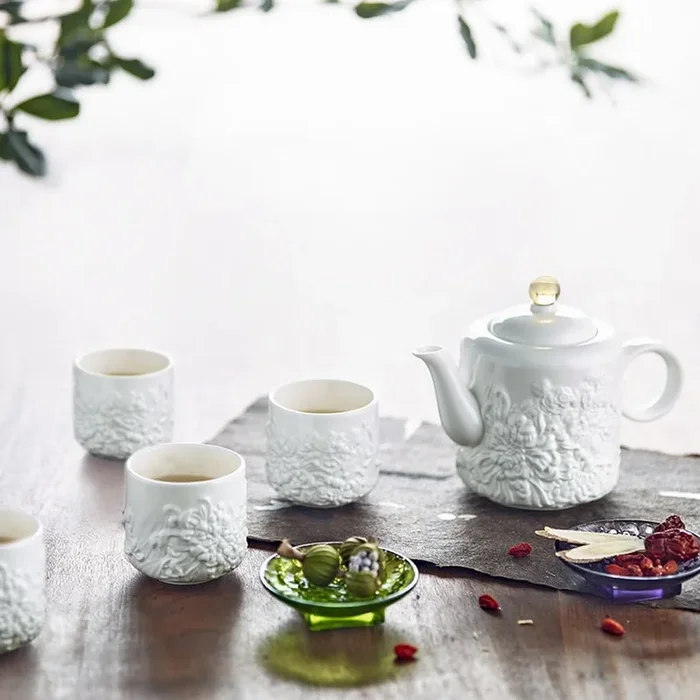 “Four Seasons of Leisure” Bone China Tea Set – Serveware