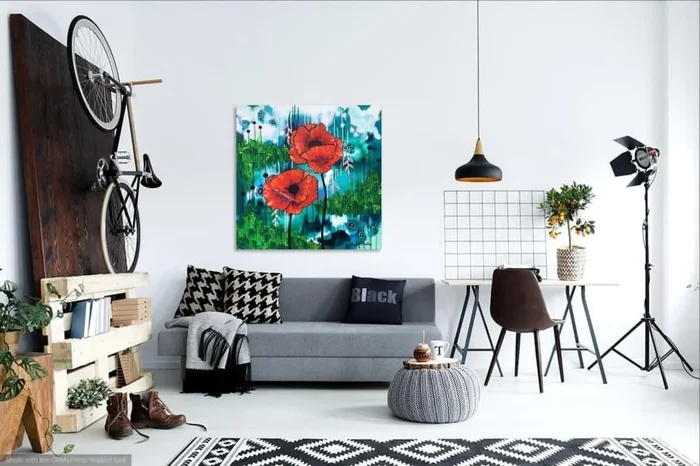 “What a Wonderful World” Poppy Painting