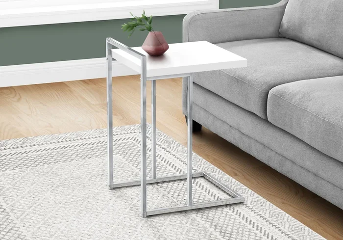 Accent Table, C – Shaped, Contemporary & Modern