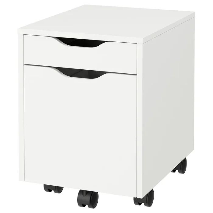 ALEX Drawer unit on casters, white/black, 36×50 cm (14 1/8×19 5/8 “)