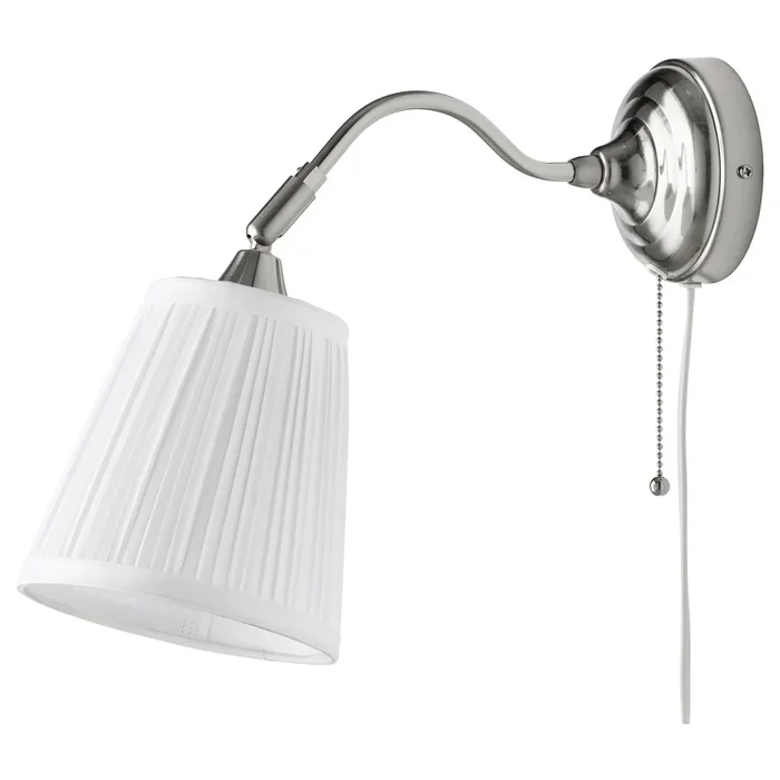 ÅRSTID Wall lamp, nickel plated/white
