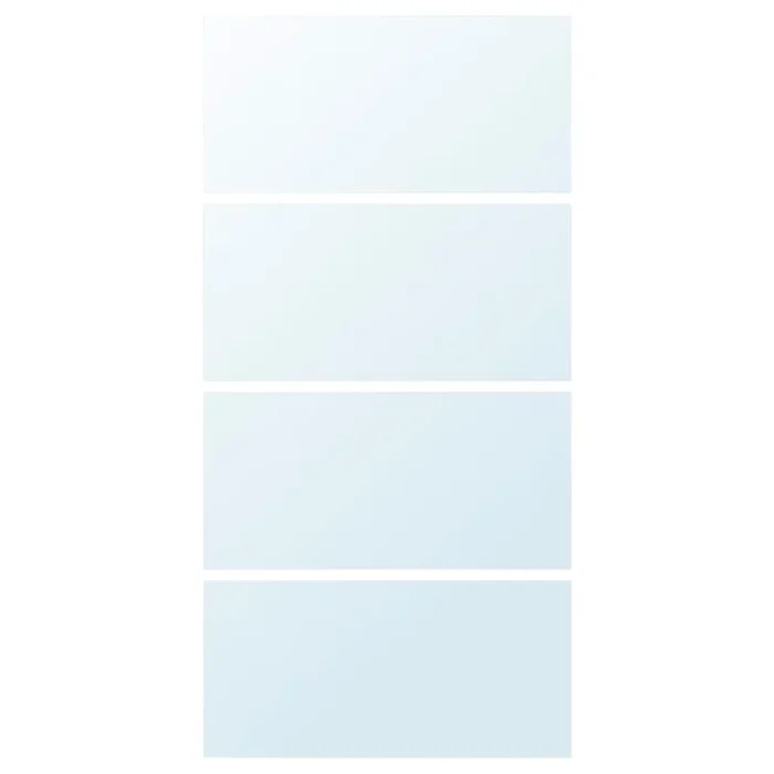 AULI 4 panels for sliding door frame, mirror glass, 100×201 cm (39 3/8×79 1/8 “)