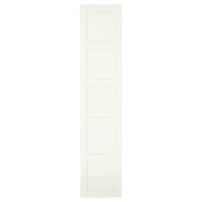 BERGSBO Door with hinges, white, 50×229 cm (19 1/2×90 3/8 “)
