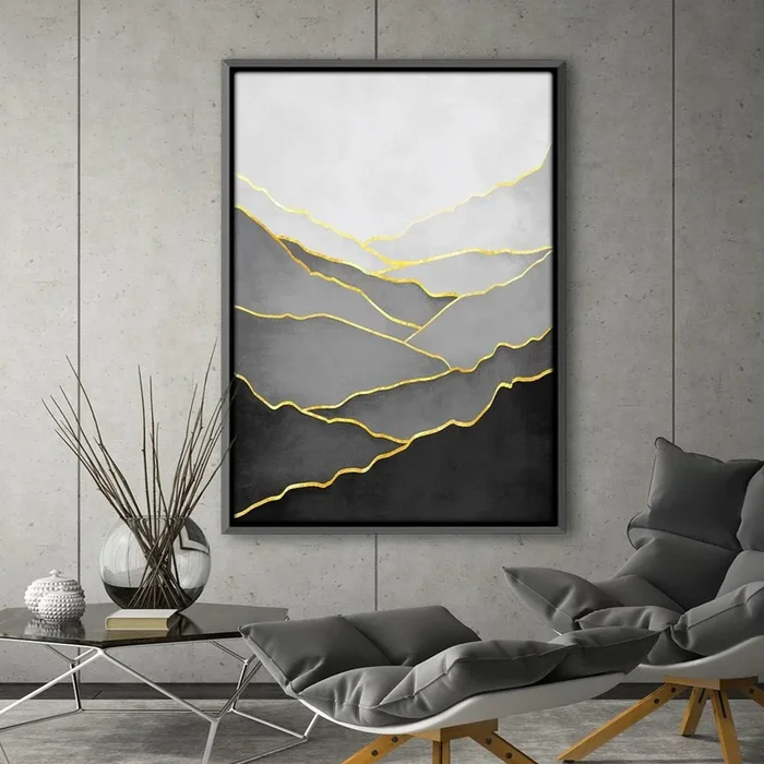 Black Hillside Canvas