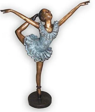 Bronze Ballerina Dancer Girl Sculpture
