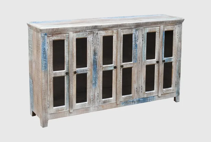 Coastal Window Pane + 6 Door Sideboard