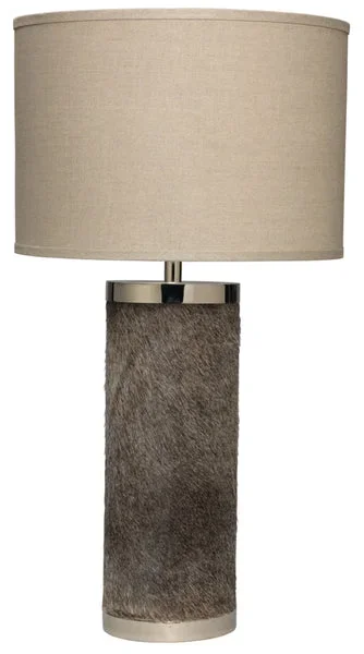 Column Hide Table Lamp With Linen Shade