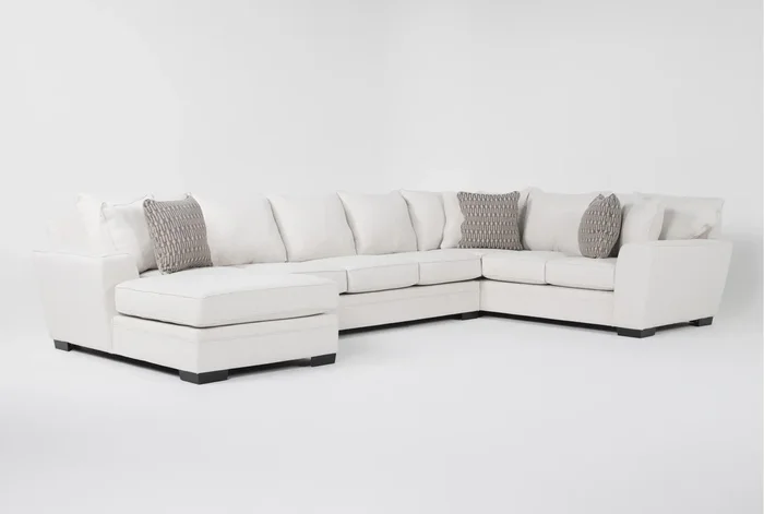Delano Glacier 163″ 3 Piece Sectional With Left Arm Facing Chaise