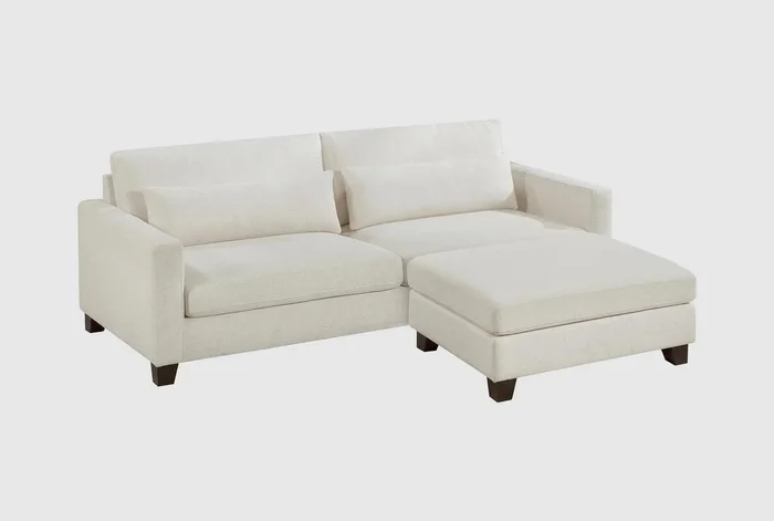 Dickinson Ivory 2Pc Sofa & Ottoman Set