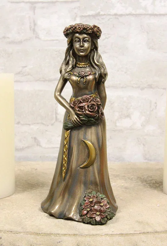 Ebros Celtic Sacred Lunar Cycle Triple Goddess Statue (Maiden) 6.5″ Height