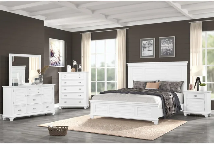 Edie White Wood 1-Drawer 1-Door Nightstand | Acacia