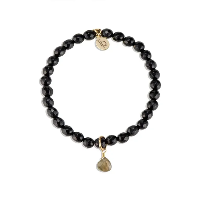 Elli Parr Royal Gemstone Beaded Bracelet in Black Onyx