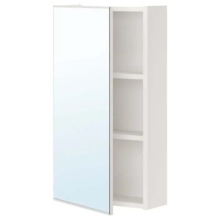 ENHET Mirror cabinet with 1 door, white, 40x17x75 cm (15 3/4×6 3/4×29 1/2 “)