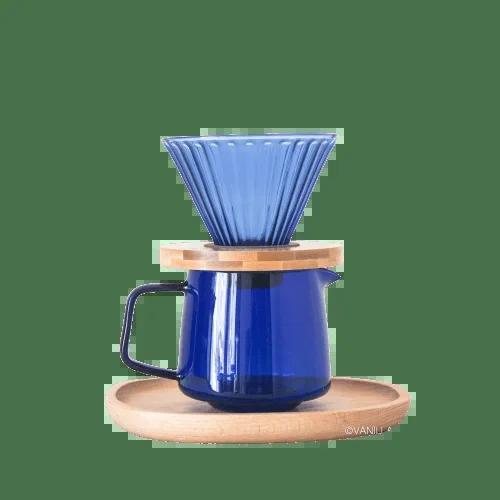 .Fluted Glass Pour Over Set. – Drinkware