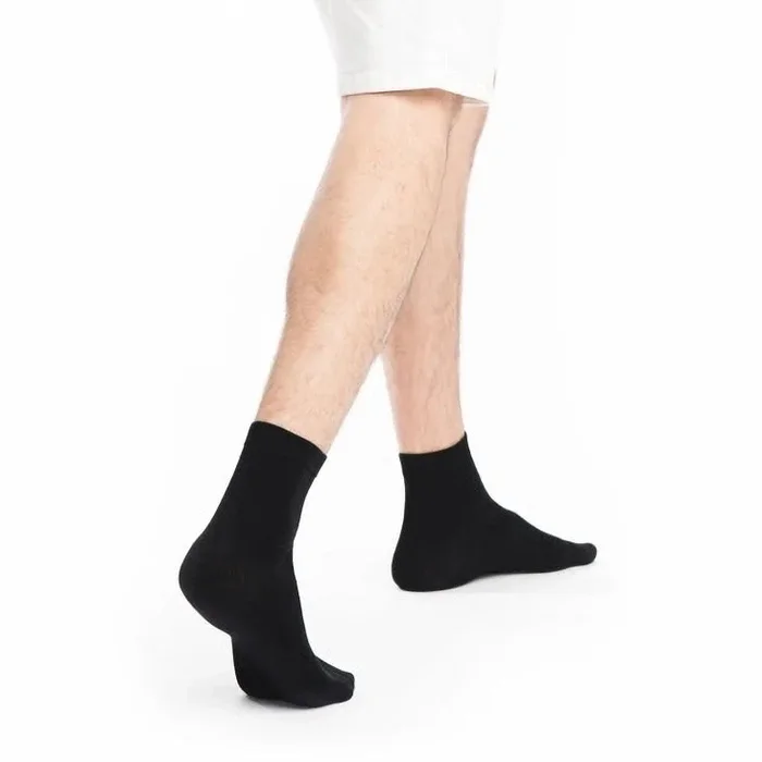 [FROM ] PULPOL SOCKS 5Pcs Men Mid-Calf Socks 97% Tube Cotton Anti-bacterial Classic Athletic Socks