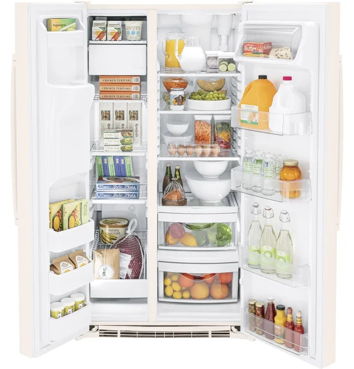 GE(R) 25.3 Cu. Ft. Side-By-Side Refrigerator – (GSS25GGPCC)