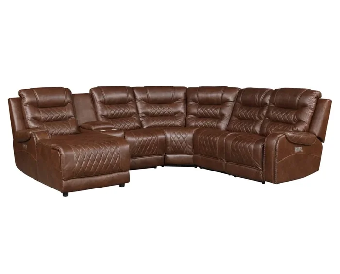 Geoffery 6 Pc Power Chaise Reclining Sectional