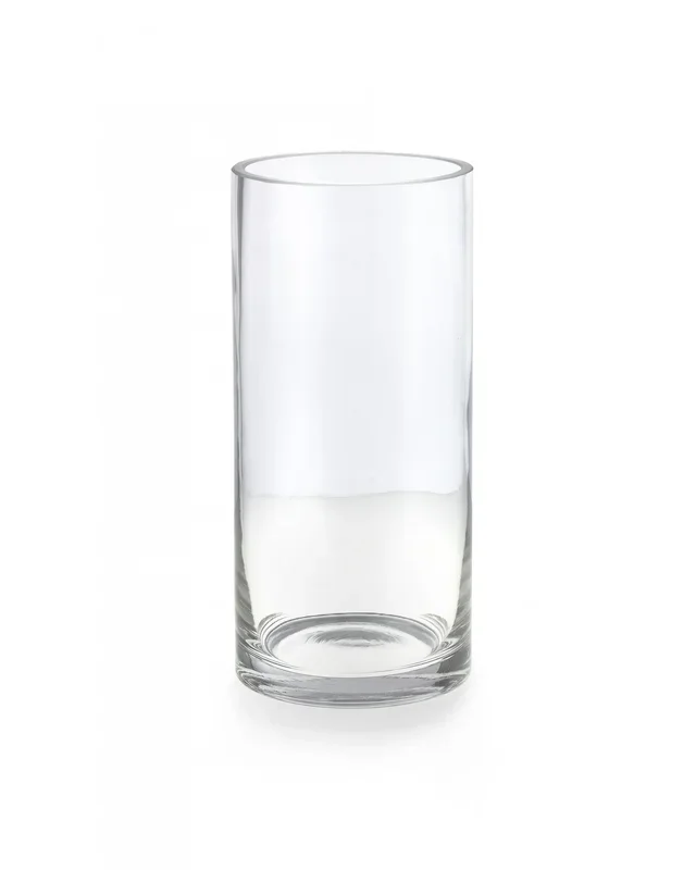 Glass Cylinder Hurricane Vase, 3.5″ Diameter & 7.5″ Tall, Pack of 6