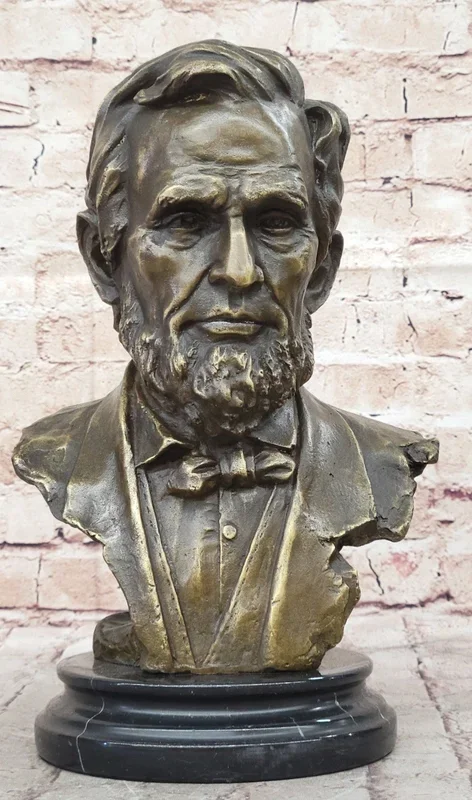Hot Cast Abraham Lincoln USA president Bronze Sculpture Classic Artwork Figurine