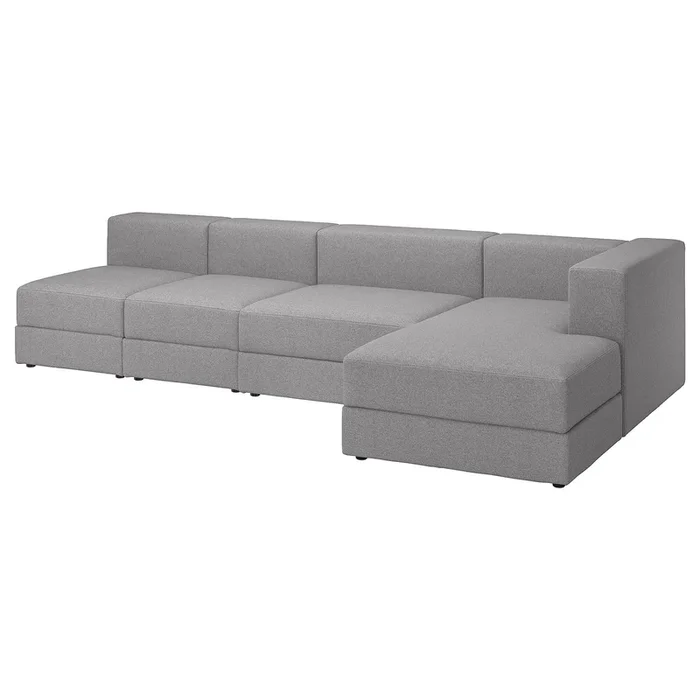 JÄTTEBO 4.5-seat mod sofa w chaise, right/Tonerud gray