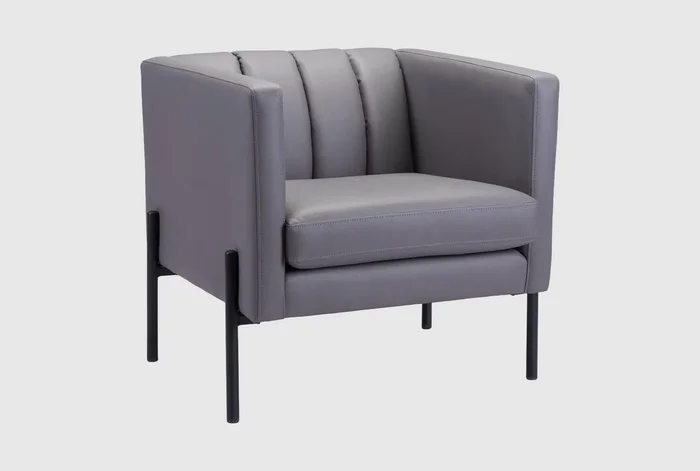 Jess Grey Accent Arm Chair | Fabric | Club