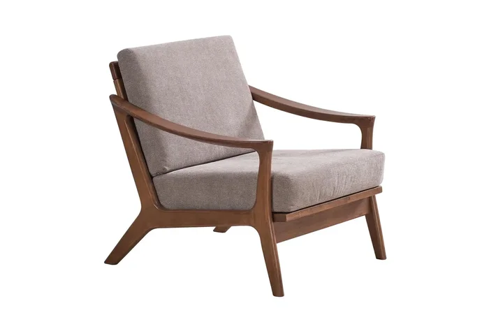 Joceline Light Brown Accent Chair-Frame