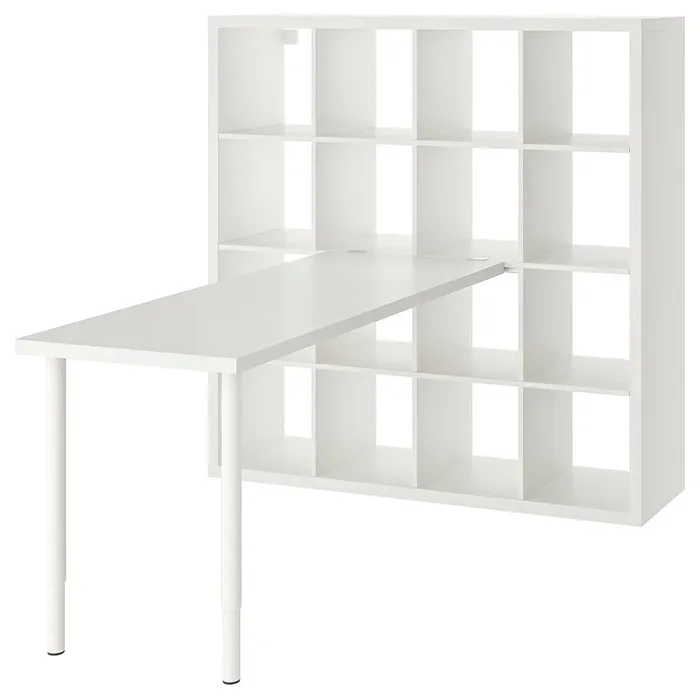 KALLAX / LAGKAPTEN Workstation, white, 147x179x147 cm (57 7/8×70 1/2×57 5/8 “)