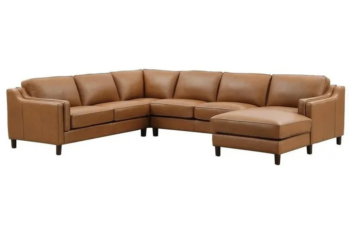 Kristi Brown Leather Laf Loveseat