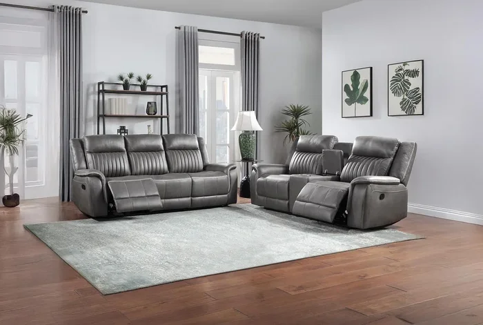 Kristopher Grey Sofa And Loveseat Set