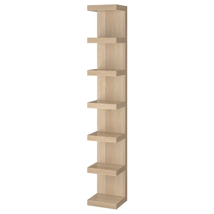 LACK Wall shelf unit, white stained oak effect, 30×190 cm (11 3/4×74 3/4 “)