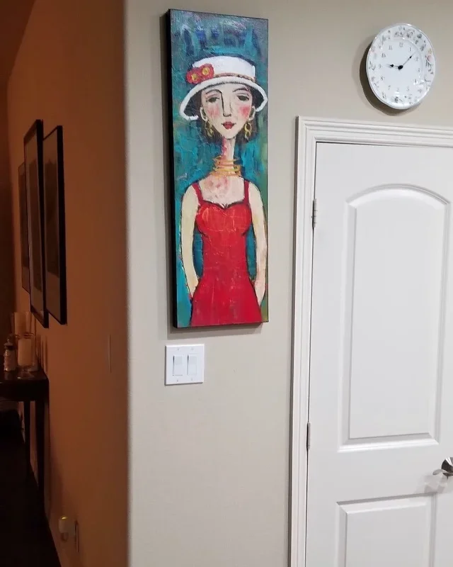 Lady in Hat Painting