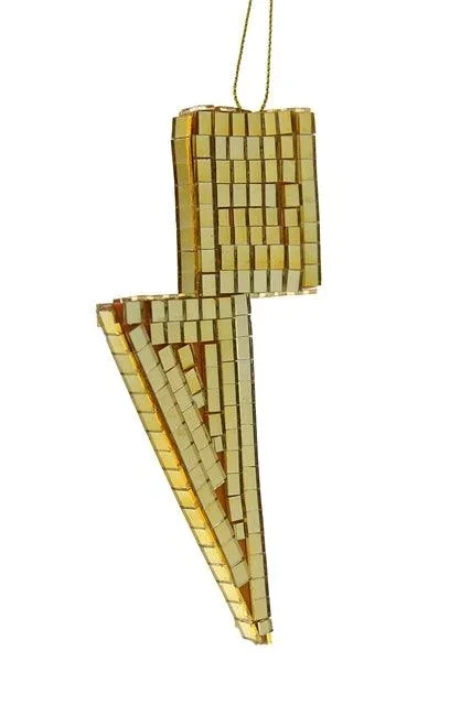 MIRRORED LIGHTNING BOLT – GOLD