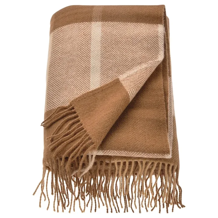 MYRULL Throw, light brown, 130×170 cm (51×67 “)