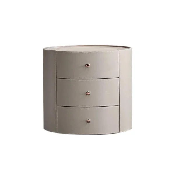 Neru Side Table Round 3-drawer