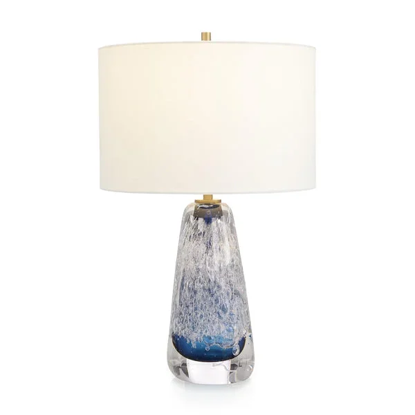 Sapphire Blue Art Glass Table Lamp