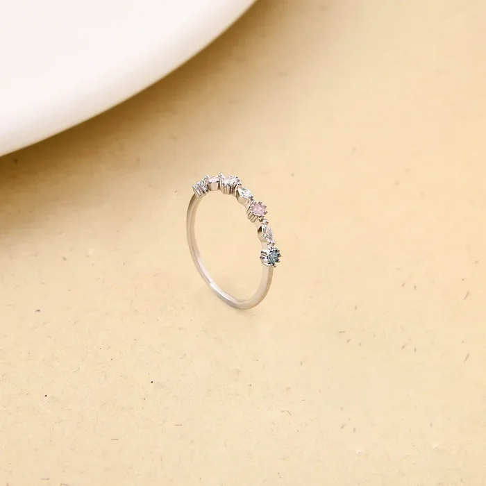 Shimmer In Harmony Silver Ring