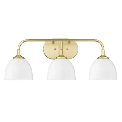 Taylor White/Gold 3 Light Vanity